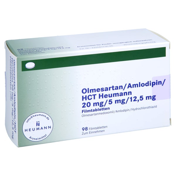 OLMESARTAN/Amlodipin/HCT Heumann 20/5/12,5mg FTA 98 St