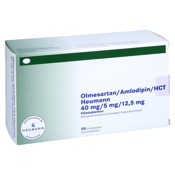 OLMESARTAN/Amlodipin/HCT Heumann 40/5/12,5mg FTA 98 St