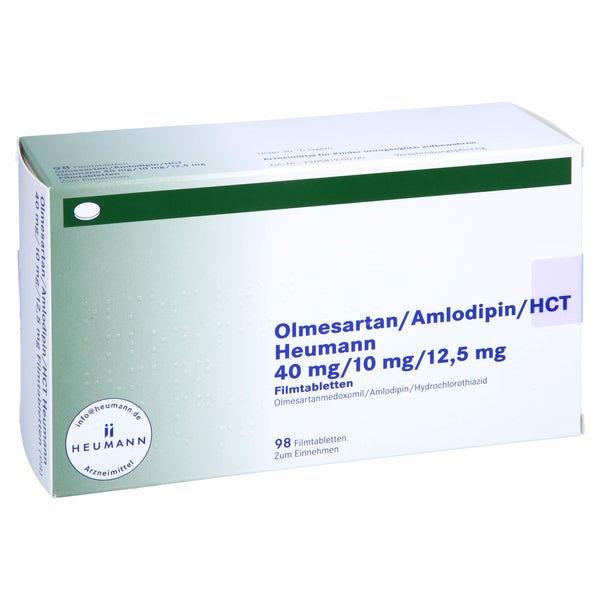 OLMESARTAN/Amlodipin/HCT Heumann 40/10/12,5mg FTA 98 St