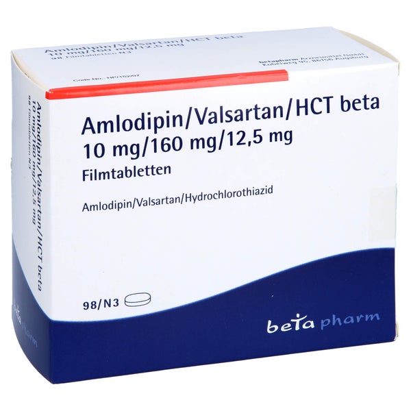 AMLODIPIN/Valsartan/HCT beta 10mg/160mg/12,5mg FTA 98 St