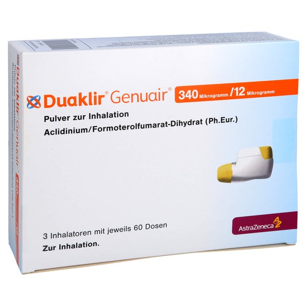 DUAKLIR Genuair 340 µg/12 µg Plv.z.Inhalation 60ED 3 St