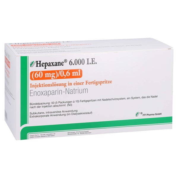 HEPAXANE 6.000 I.E. 60 mg/0,6 ml Inj.-Lsg.i.e.FS 50 St
