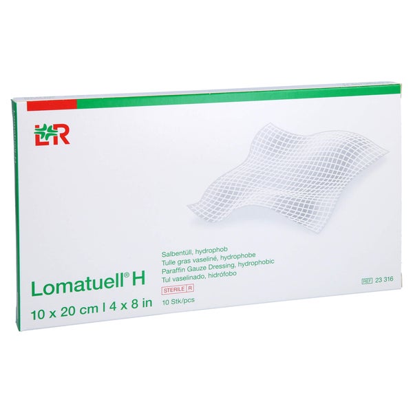 Lomatuell H Salbentüll 10x20 cm steril 10 St