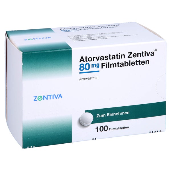 ATORVASTATIN Zentiva 80 mg Filmtabletten 100 St