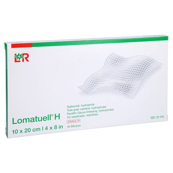 Lomatuell H Salbentüll 10x20 cm steril 10 St