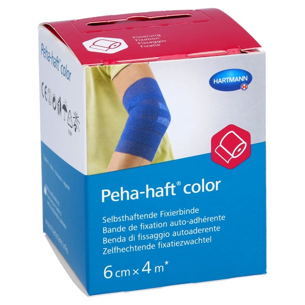 Peha-haft Color Fixierbinde 6 cmx4 m bla 1 St