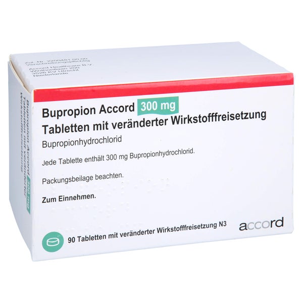 Bupropion Accord 300 mg Tab.m.verä.Wst.- 90 St