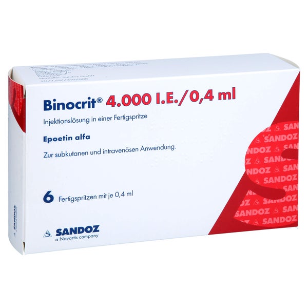 BINOCRIT 4.000 I.E./0,4 ml Inj.-Lsg.i.e.Fertigspr. 6X0,4 ml