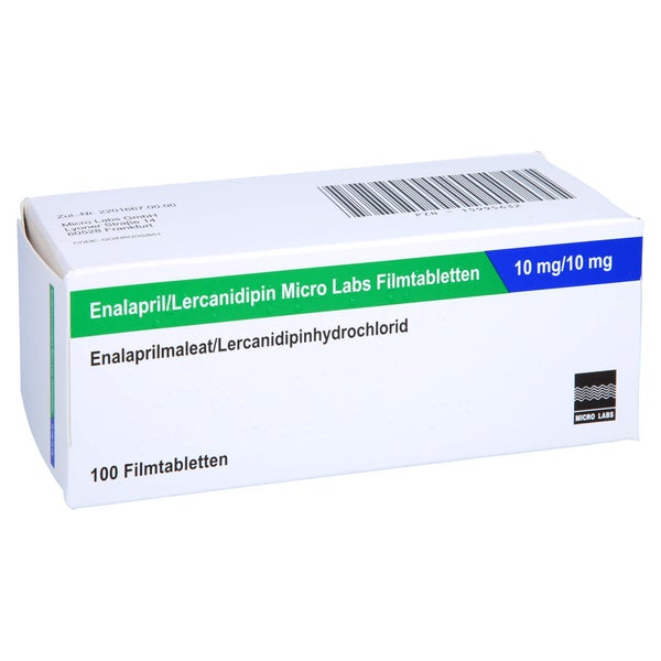 ENALAPRIL/Lercanidipin Micro Labs 10 mg/10 mg FTA 100 St