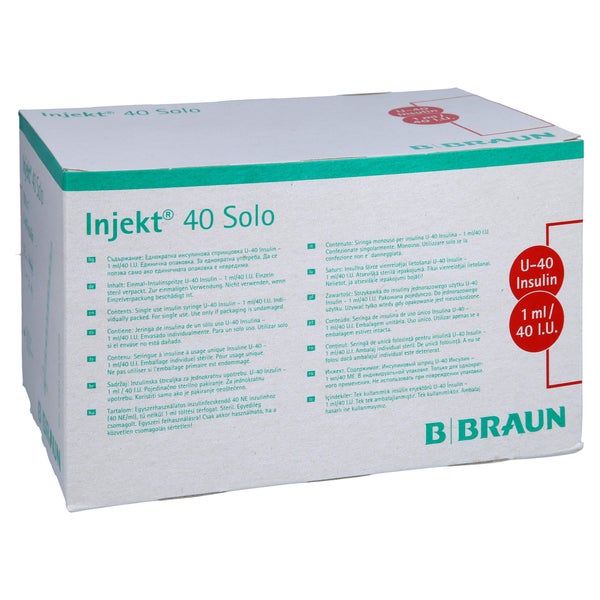 Injekt Solo Insulinspr.1 ml U40 100X1 ml