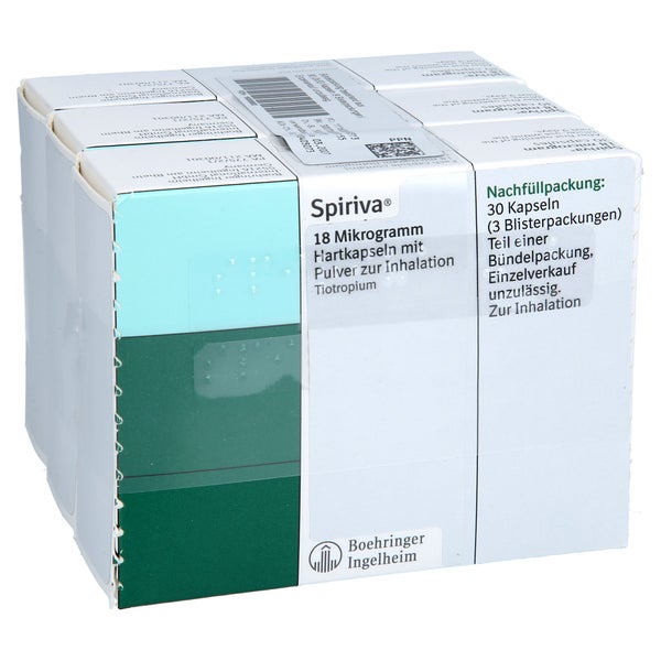 Spiriva 18 µg Hartkaps.m.plv.f.handihaler Nachfüll 90 St