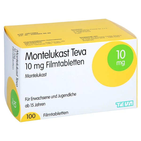 Montelukast Teva 10 mg Filmtabletten 100 St