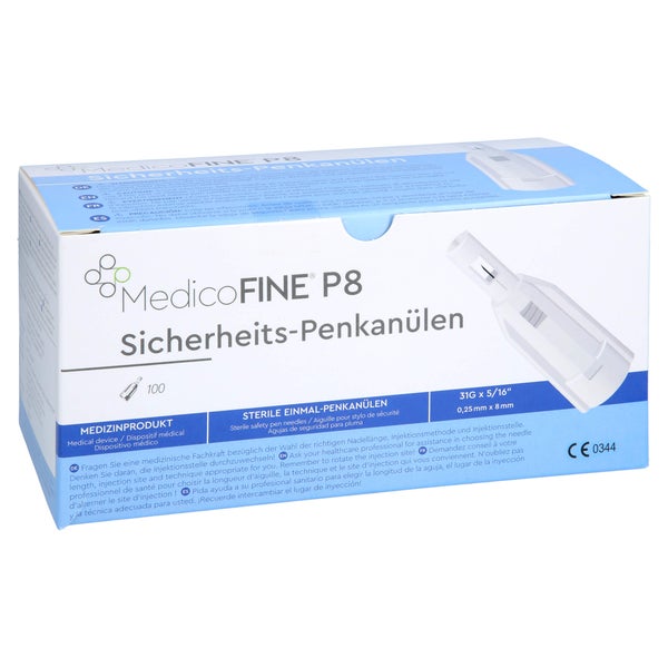 Medicofine P8 Sicherheits-pen Kanüle 8 m 100 St