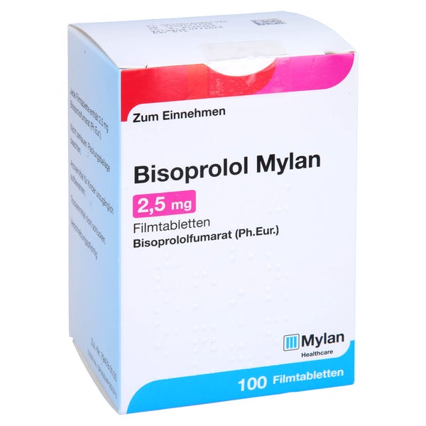 Bisoprolol Mylan 2,5 mg Filmtabletten 100 St