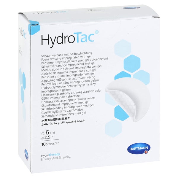 Hydrotac Schaumverband 6 cm rund steril 10 St