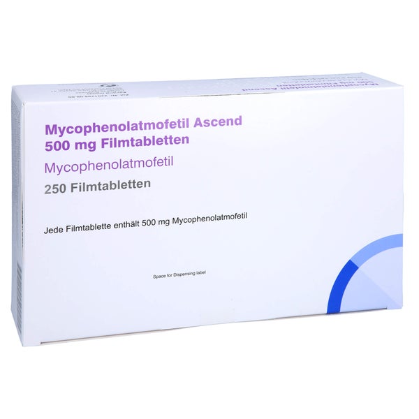 MYCOPHENOLATMOFETIL Ascend 500 mg Filmtabletten 250 St