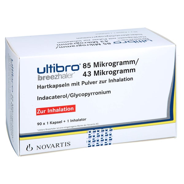 ULTIBRO Breezhaler 85 µg/43 µg Hartk.m.Plv.z.Inh. 90 St