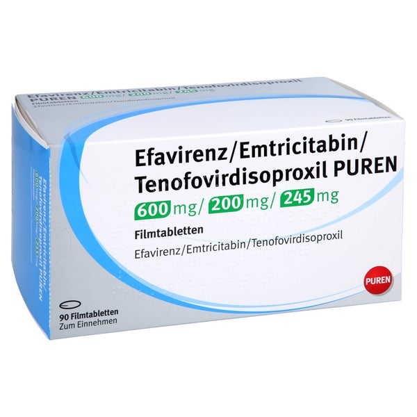 EFAVIRENZ/Emtricitabin/Tenofovir.PUREN 600/200/245 90 St