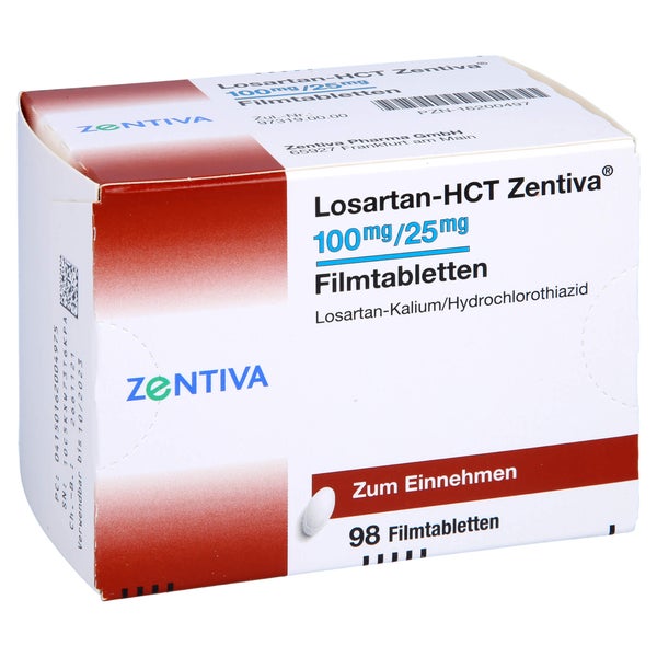 LOSARTAN-HCT Zentiva 100 mg/25 mg Filmtabletten 98 St
