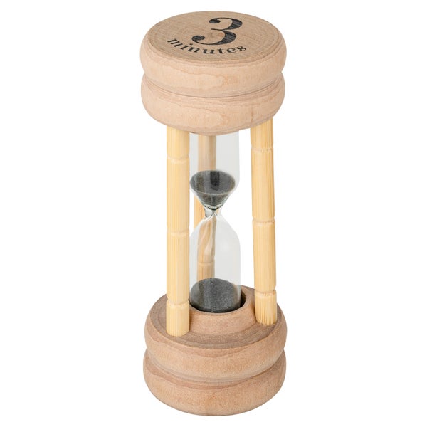 Zahnputzuhr Holz 3 Minuten Timer 1 St