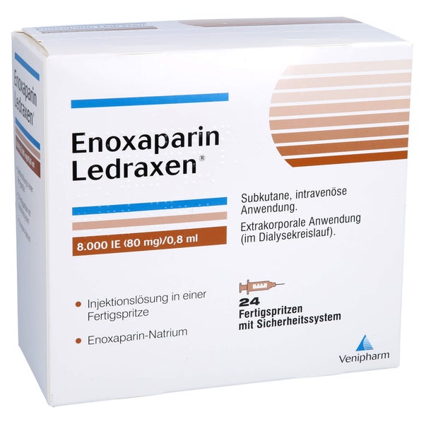 ENOXAPARIN Ledraxen 8.000 I.E. 80mg/0,8ml F.Sp. 24 St