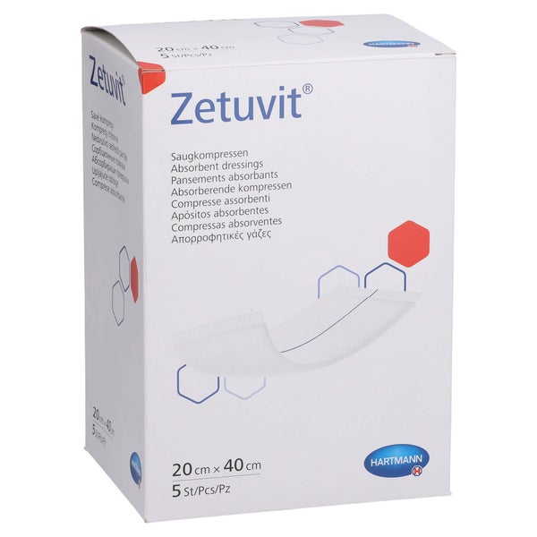 Zetuvit Saugkompressen Steril 20x40 cm 5 St