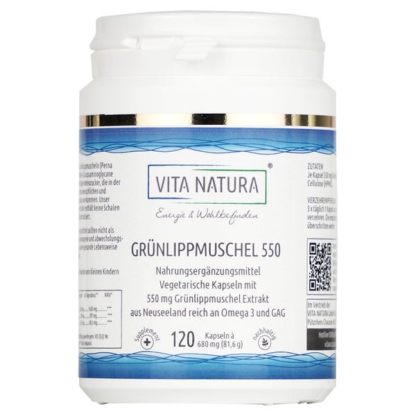 Grünlippmuschel 550 mg Vegi-Kapseln 120 St