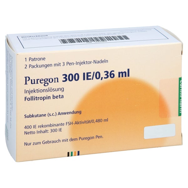 PUREGON 300 I.E./0,36 ml Injekt.-Lsg.i.Pat.+6 Nad. 1 St