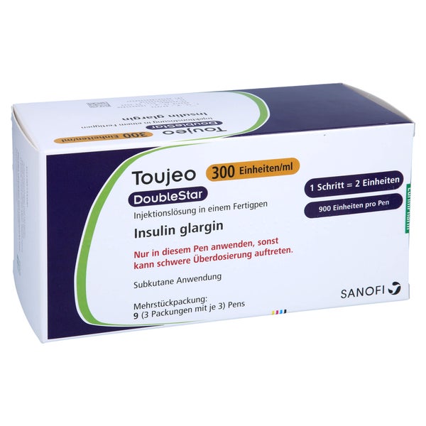 TOUJEO 300 E/ml DoubleStar Inj.-Lsg.i.e.Fertigpen 9X3 ml