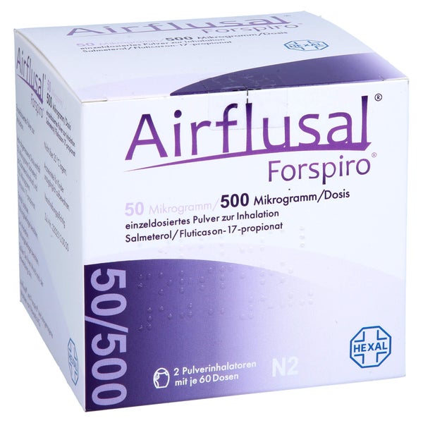 AIRFLUSAL Forspiro 50/500 µg/Dosis 60 Hub 2 St