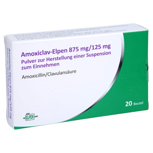 AMOXICLAV-Elpen 875 mg/125 mg P.H.Susp.z.Einn. 20 St