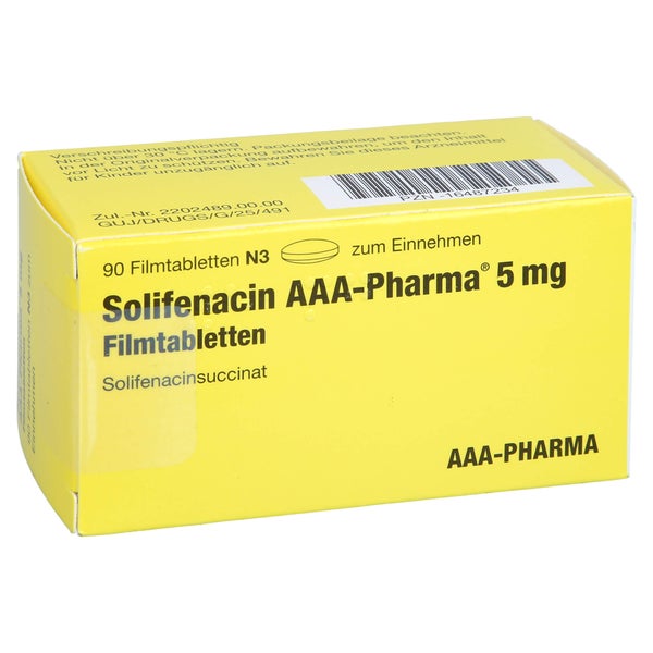 SOLIFENACIN AAA-Pharma 5 mg Filmtabletten 90 St