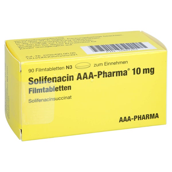 SOLIFENACIN AAA-Pharma 10 mg Filmtabletten 90 St