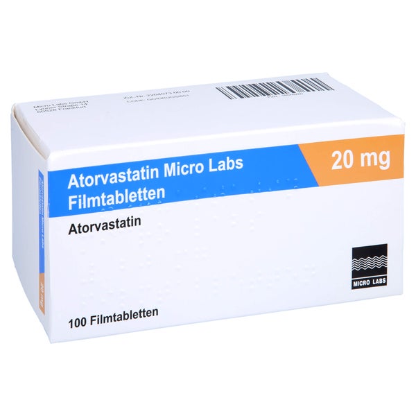 ATORVASTATIN Micro Labs 20 mg Filmtabletten 100 St