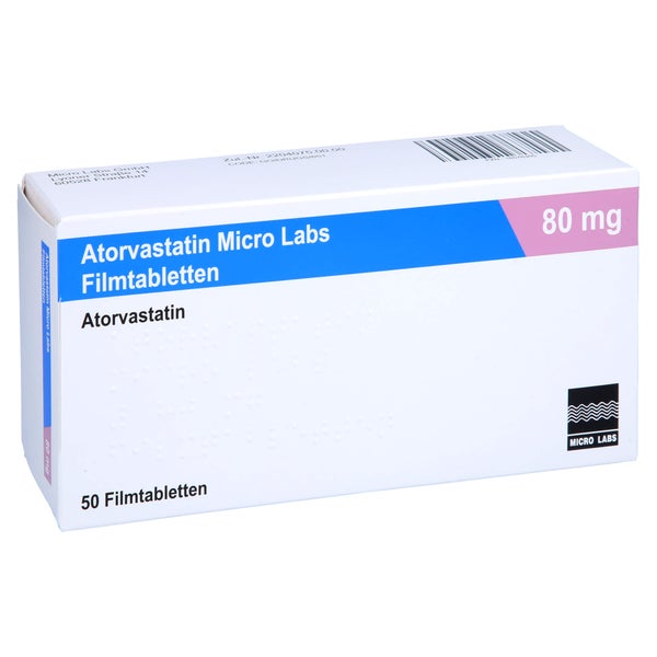 ATORVASTATIN Micro Labs 80 mg Filmtabletten 50 St