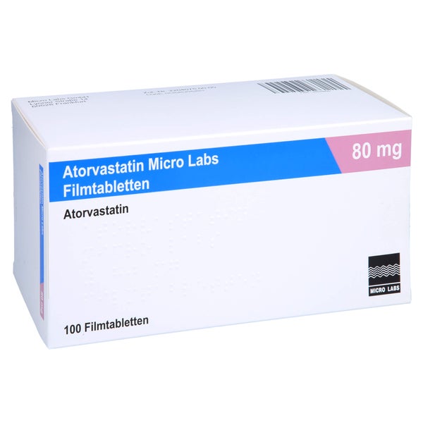 ATORVASTATIN Micro Labs 80 mg Filmtabletten 100 St