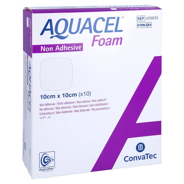 Aquacel Foam Nicht adhäsiv 10x10 cm Verb 10 St