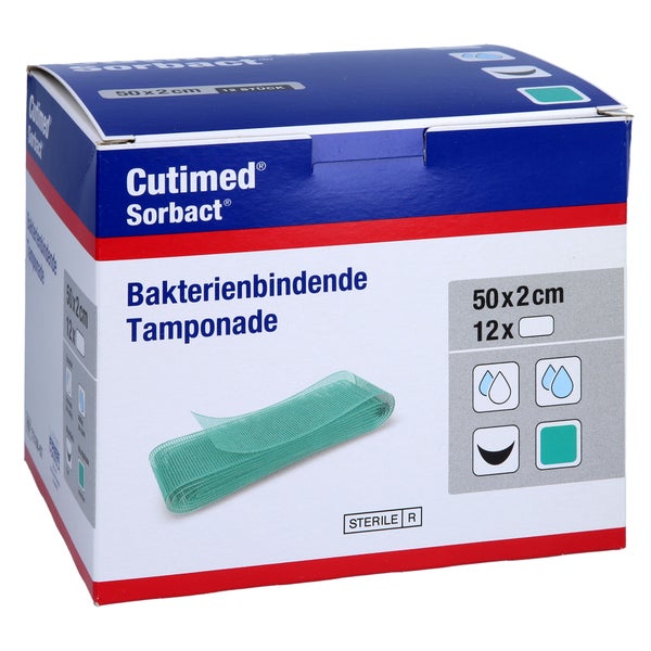 Cutimed Sorbact Tamponaden 2x50 cm 24 St