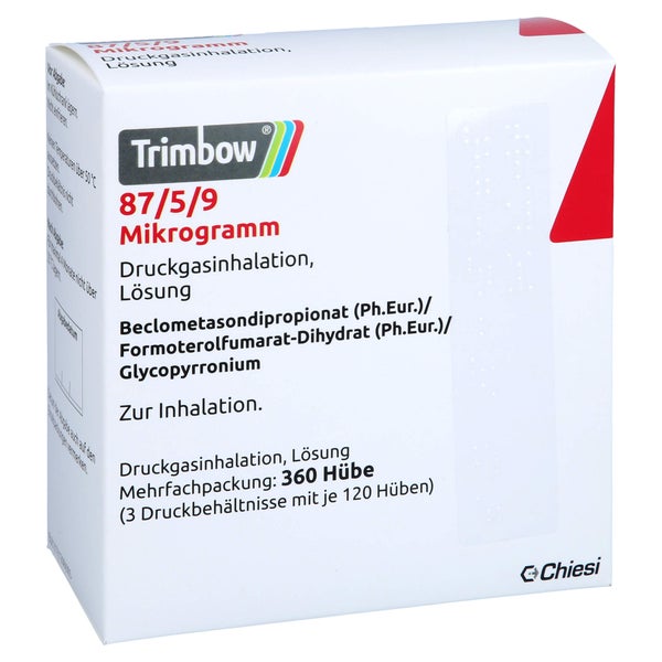 TRIMBOW 87 µg/5 µg/9 µg 120 Hub Druckgasinhalation 3 St