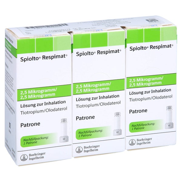 SPIOLTO Respimat 2,5 µg/2,5 µg Hub Nachfüllpackung 3X4,0 ml