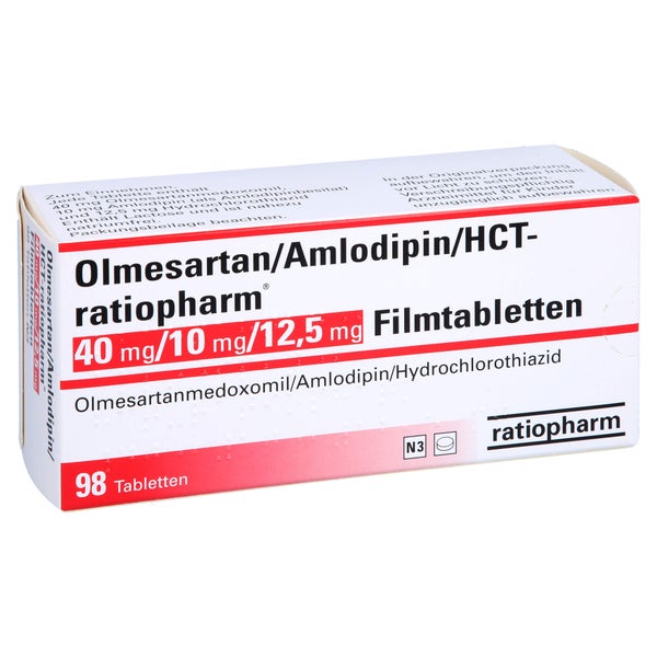 OLMESARTAN/Amlodipin/HCT-ratio 40/10/12,5 mg FTA 98 St