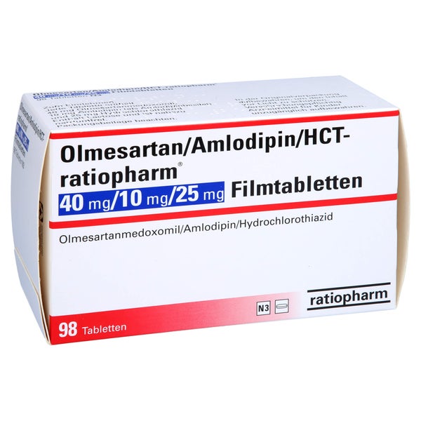 OLMESARTAN/Amlodipin/HCT-ratio 40/10/25 mg FTA 98 St