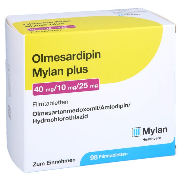 OLMESARDIPIN Mylan plus 40 mg/10 mg/25 mg Filmtab. 98 St