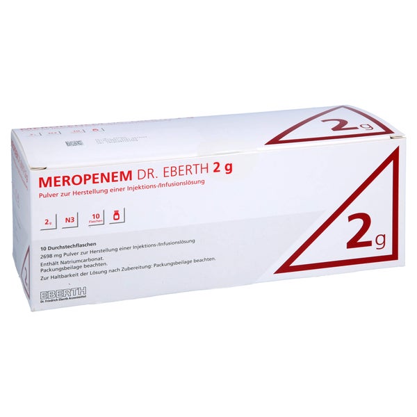 MEROPENEM Dr.Eberth 2 g Plv.z.Her.e.Inj.-/Inf.-L. 10 St