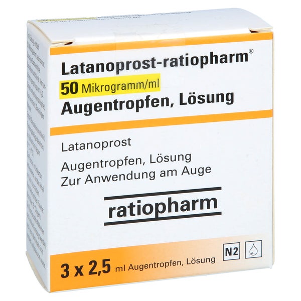 LATANOPROST-ratiopharm 50 Mikrogramm/ml ATR Lösung 3X2,5 ml