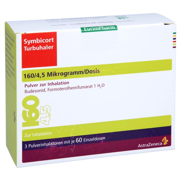 SYMBICORT Turbuhaler 160/4,5 µg/Dosis 60 ED 3 St