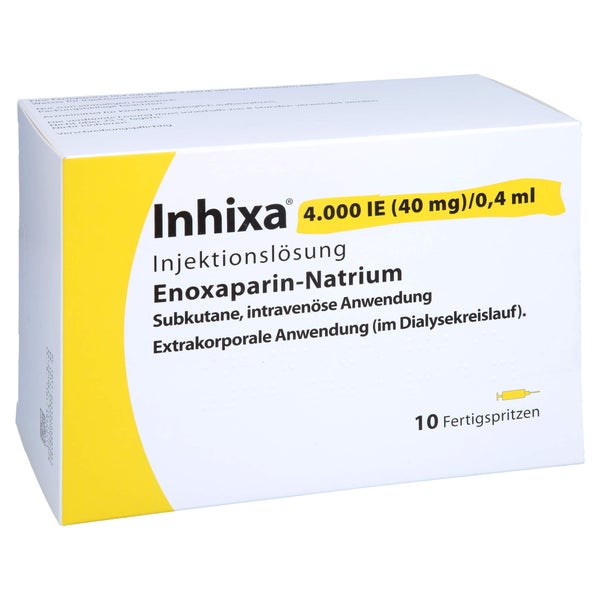INHIXA 4.000 I.E. 40 mg/0,4 ml ILO F.Sp.+Sich-Sys. 10 St