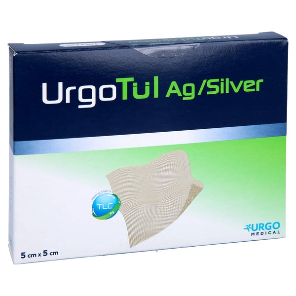 Urgotül Silver 5x5 cm Wundgaze 10 St