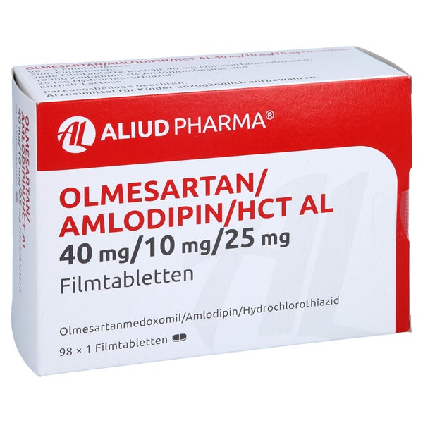 OLMESARTAN/Amlodipin/HCT AL 40 mg/10 mg/25 mg FTA 98 St