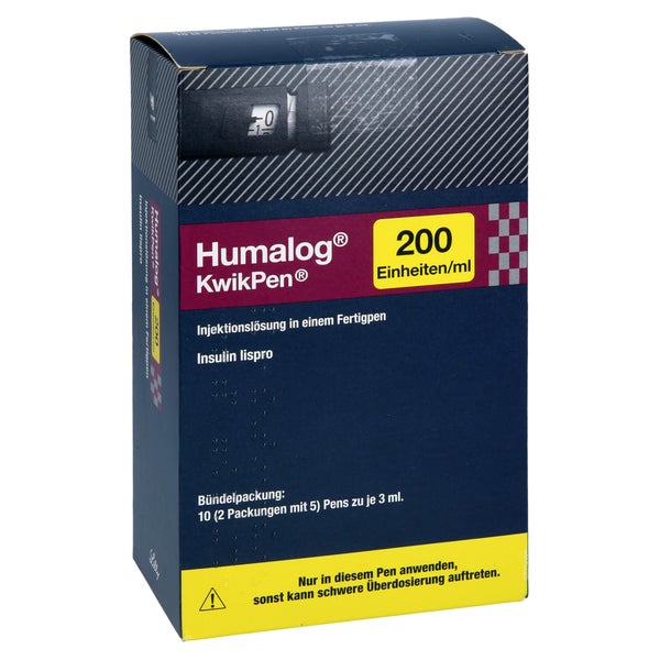 HUMALOG 200 E/ml KwikPen Injektionslösung 10X3 ml